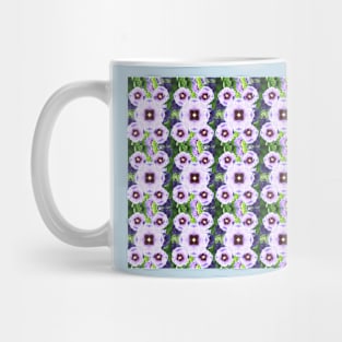 Marina Blue Flower Pattern Mug